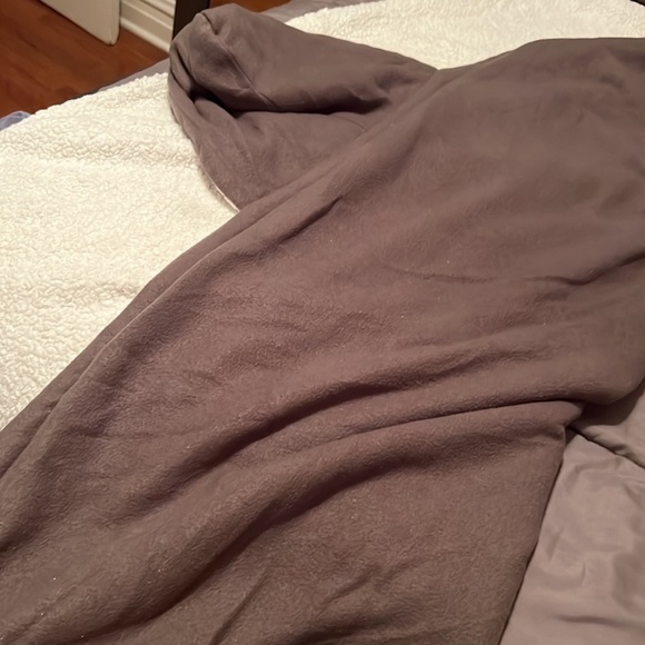 The Lakeside Collection Hooded Fleece & Sherpa Lined Wearable Throw Blanket - Picture 10 of 11